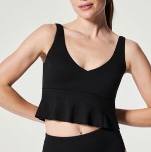 NWT Spanx Longline Pique Flounce Swim Top | S